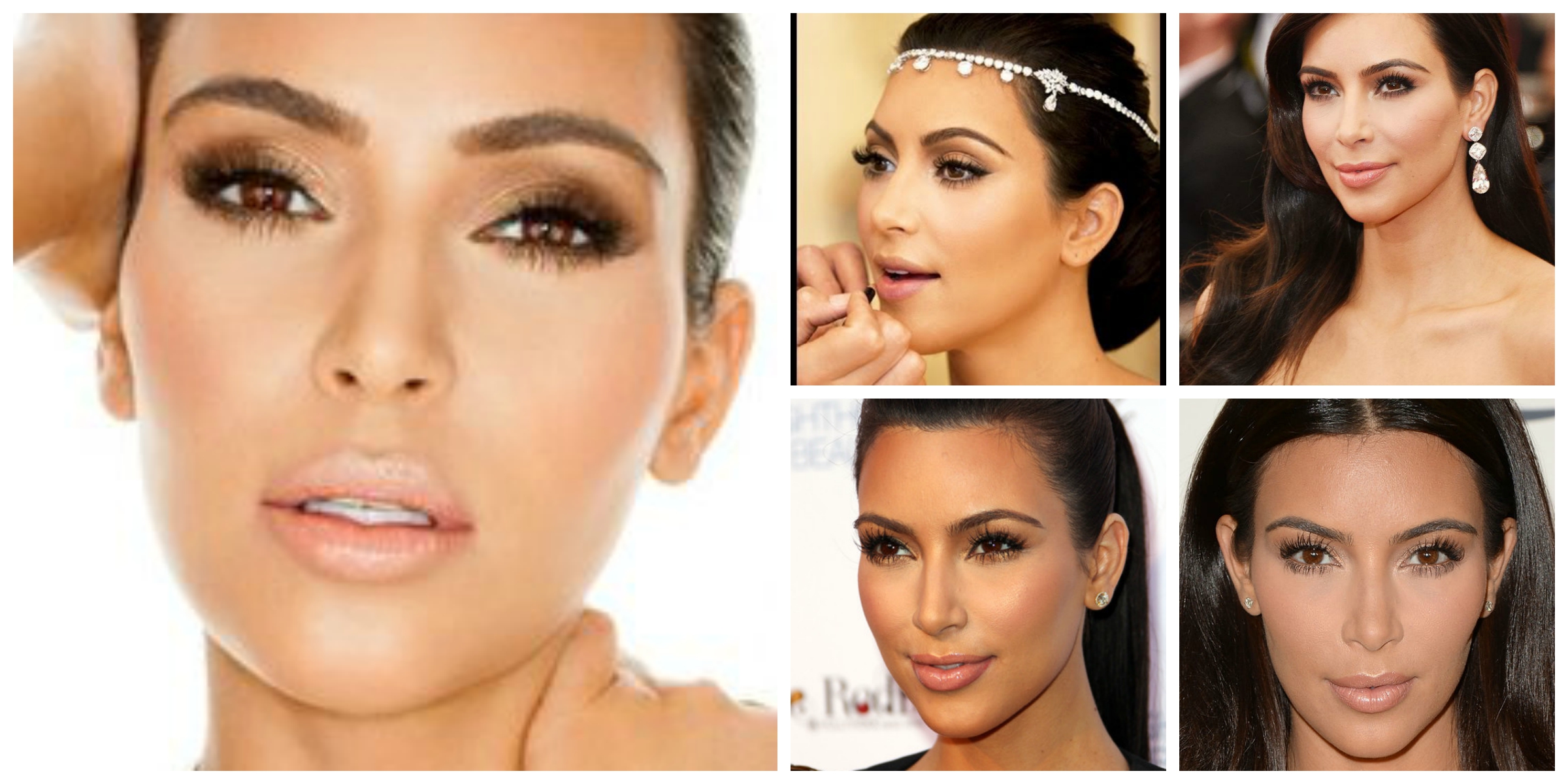 Kim K Makeup Collage